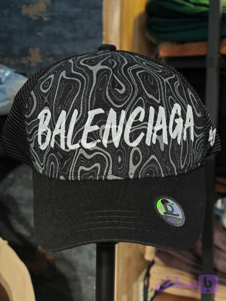 کلاه پشت توری فول چاپ بالنسیاگا balenciaga