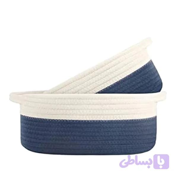 سبد نان و سبزی قیطان دوزی شده مدل s132 مجموعه 2 عددی
