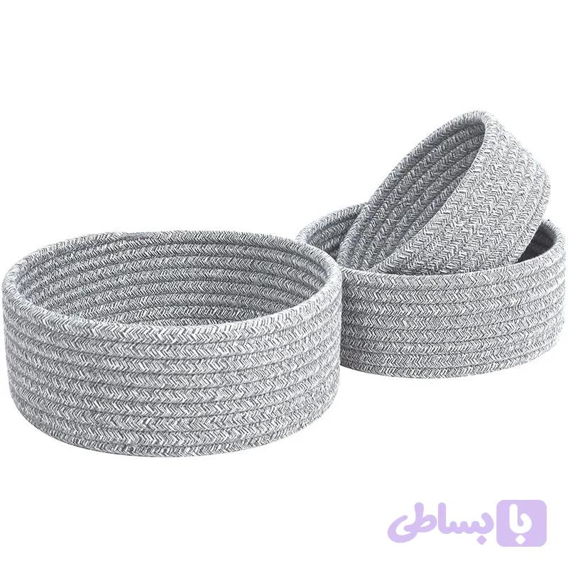 سبد نظم دهنده قیطان دوزی شده مدل s136 بسته 3 عددی