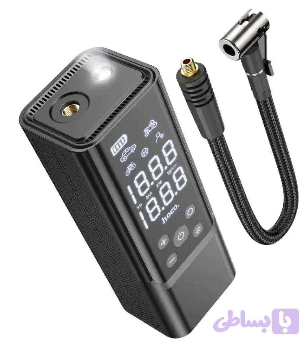 پمپ باد و پاوربانک هوکو مدل HOCO ZP7 5000mAh 10W — تصویر 1