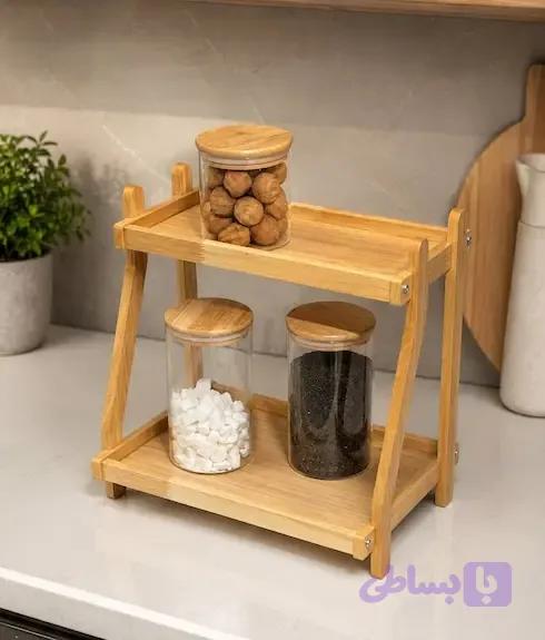استند چوبی 2طبقه رابروود — تصویر 1