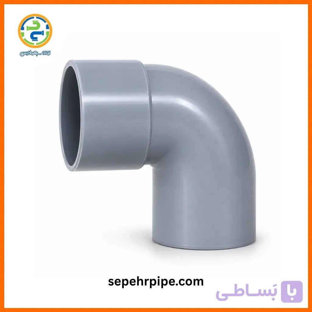 زانویی 45 درجه پلیکا U-PVC سایز 125 پلیمن — تصویر 1