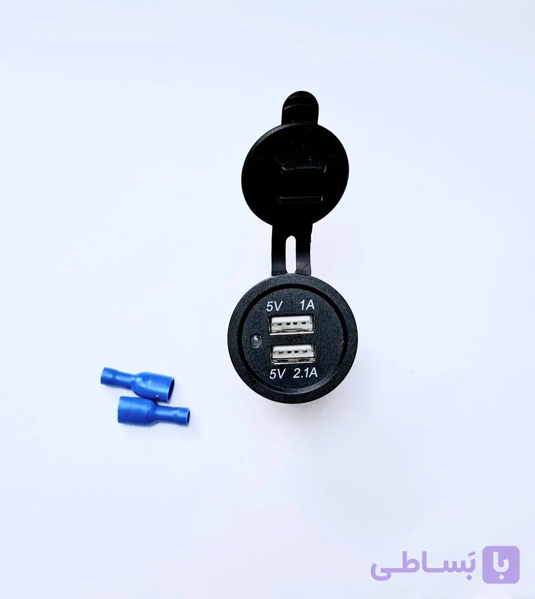 شارژر USB روپنلی خودرو با دوخروجی 2.1A