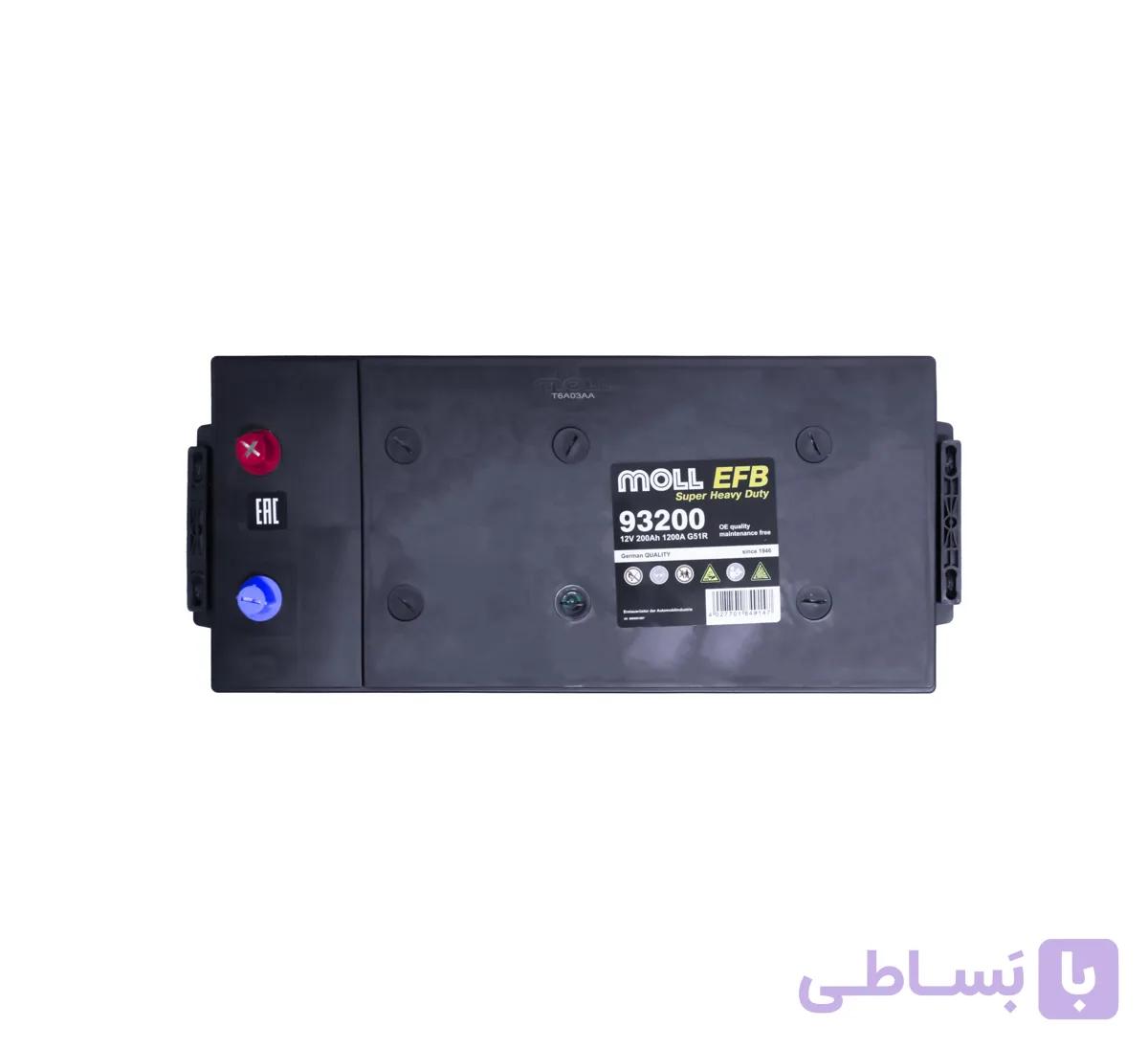 باتری کامیون مول آلمان 200 آمپر مدل MOLL 93200 — تصویر 1