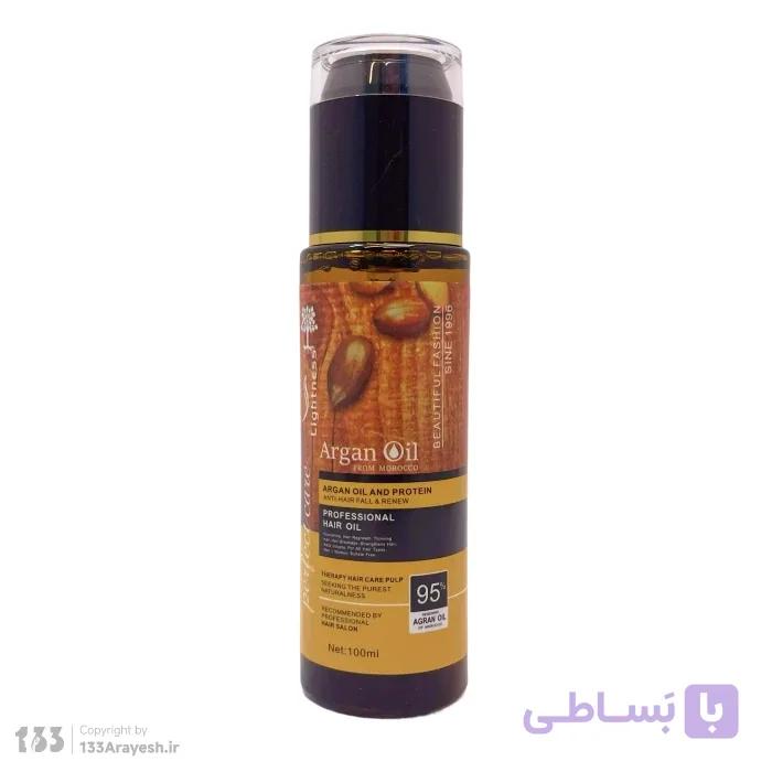 روغن موی آرگان لایتنس مناسب انواع مو حجم 100 میلی لیتر — تصویر 1