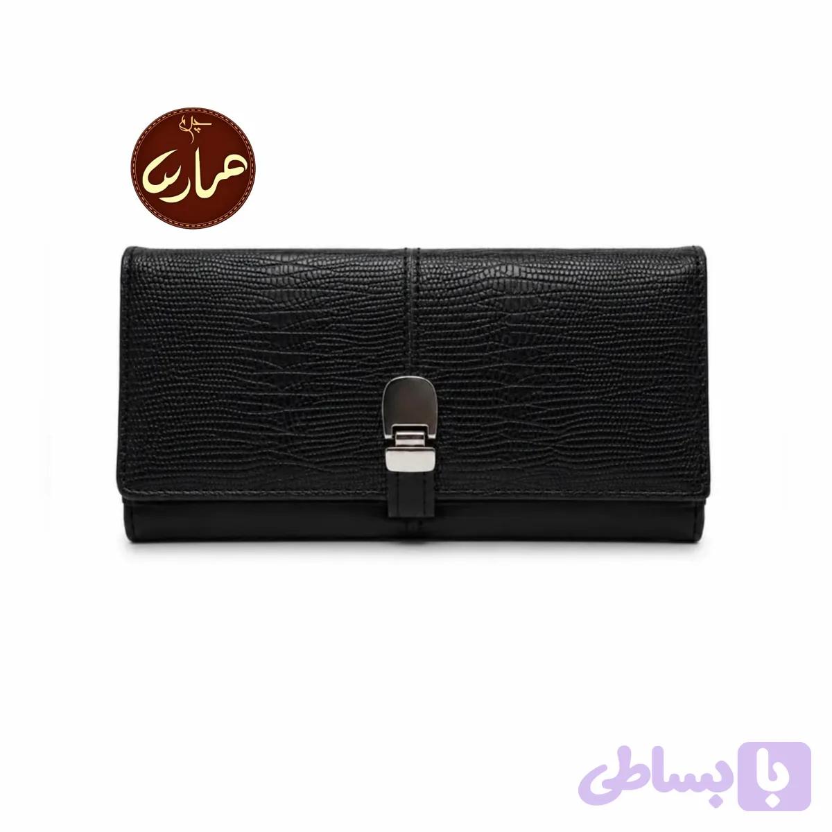 کیف پول دستی چرم طبیعی زنانه آیلین