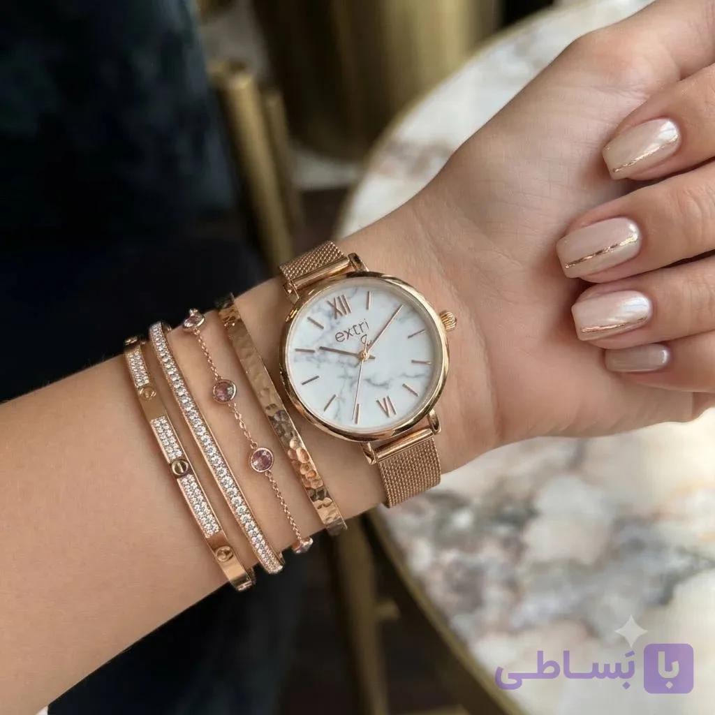 ساعت زنانه اکستری ۱۰۰۹b بند استیل اصل — تصویر 1