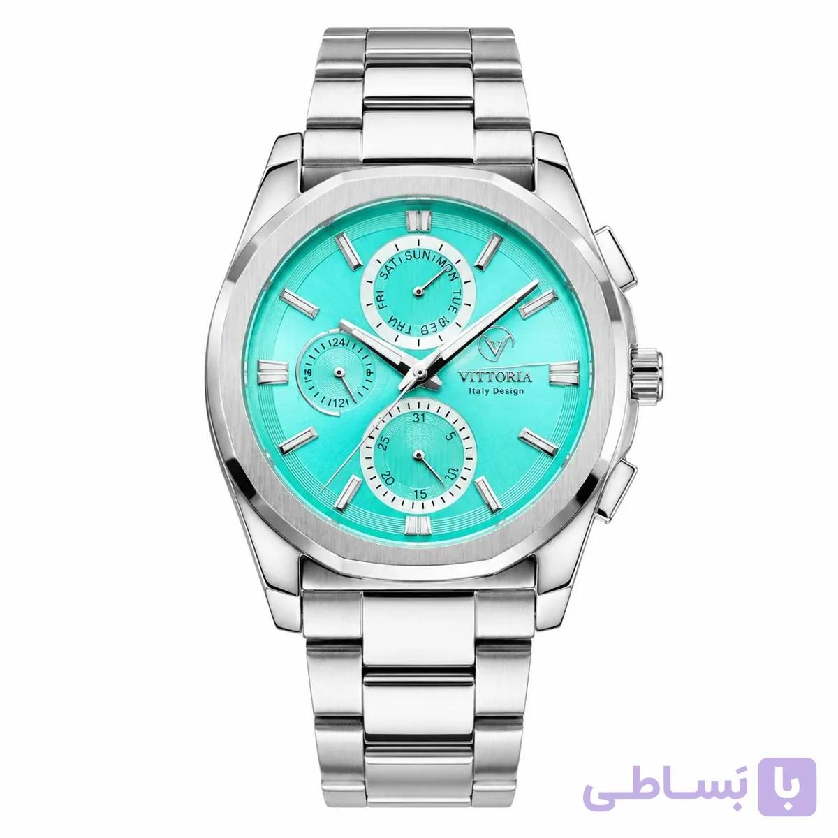 ساعت ویتوریا VT3408N | ساعت مردانه سه موتوره فول تایم اصل با گارانتی ۲۴ ماهه — تصویر 1