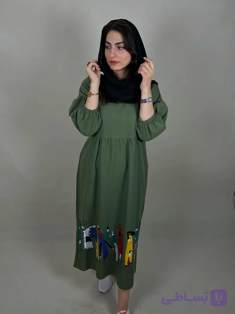 پیراهن آدمک جنس لینن کتان
