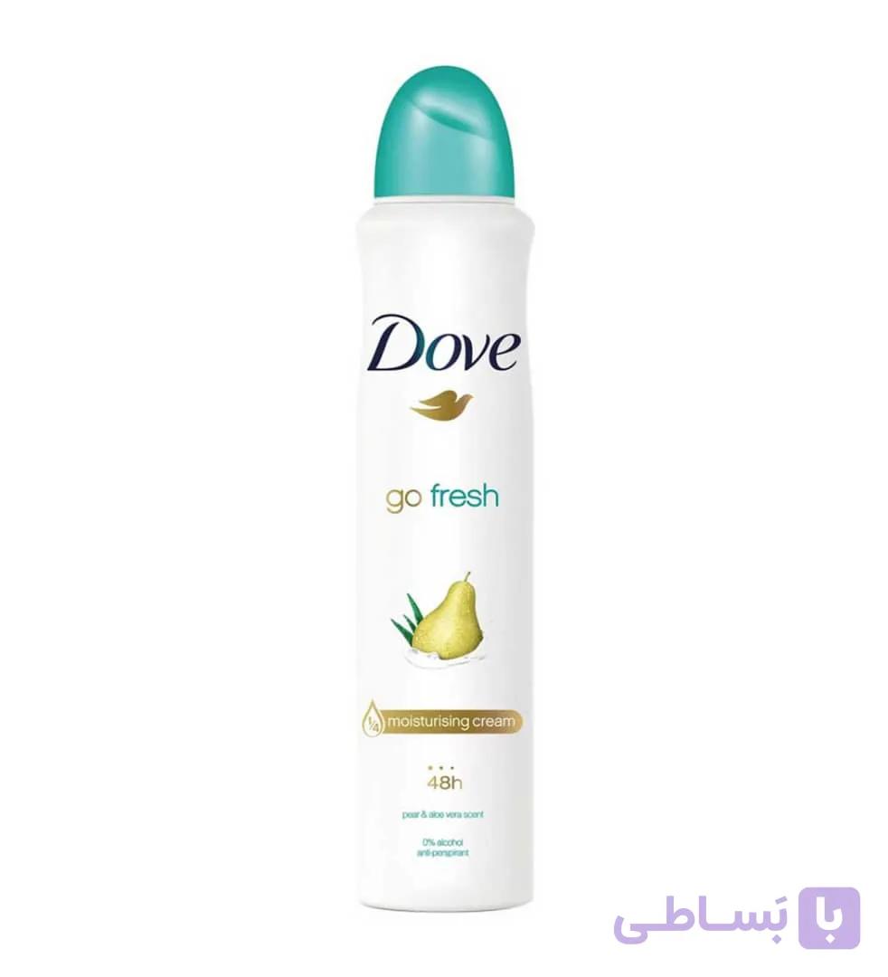 اسپری بدن داو با رایحه گلابی مدل Fresh & Fruity 150 میل — تصویر 1