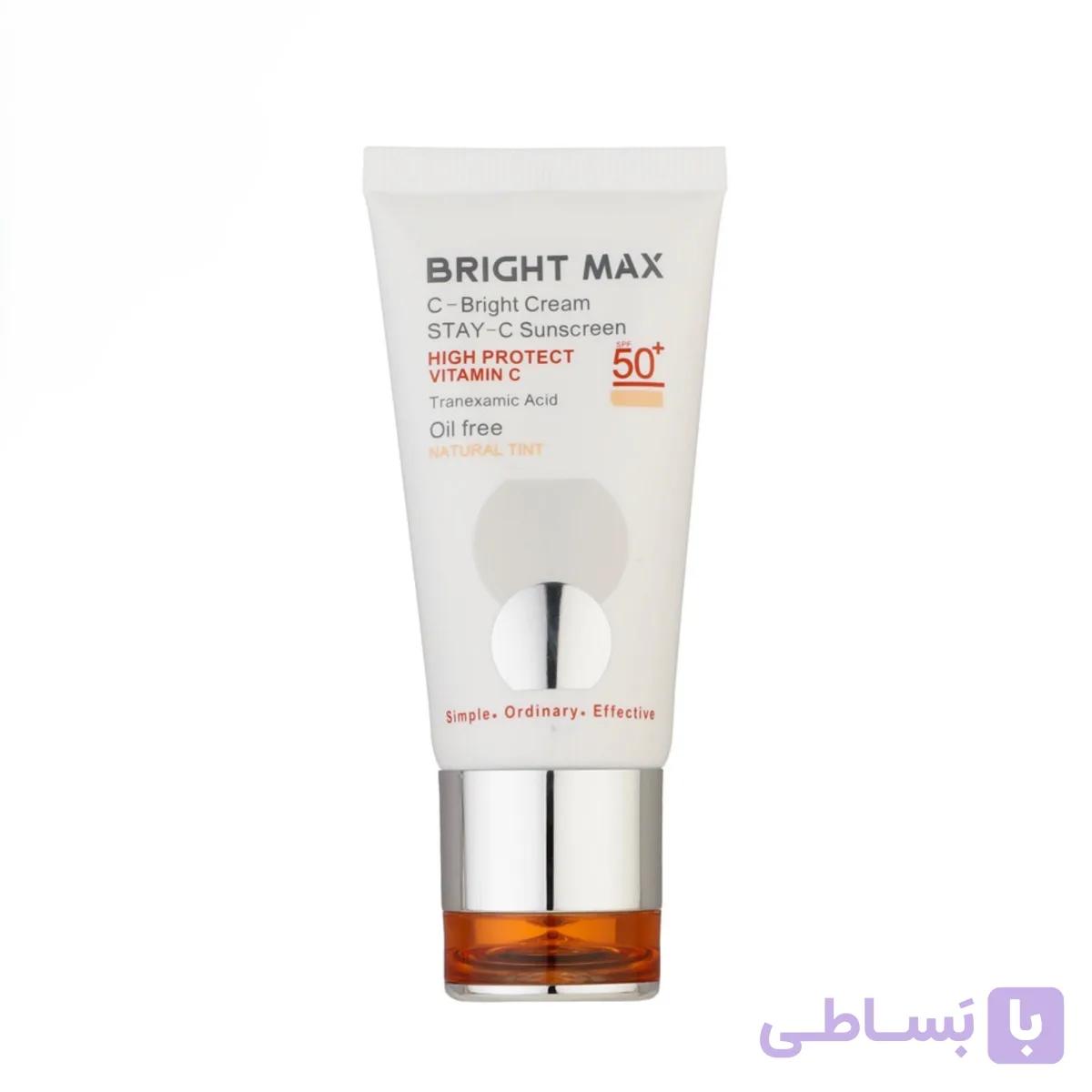 کرم ضد آفتاب رنگی برایت مکس SPF50 | پوشش طبیعی و محافظت کامل از پوست — تصویر 1