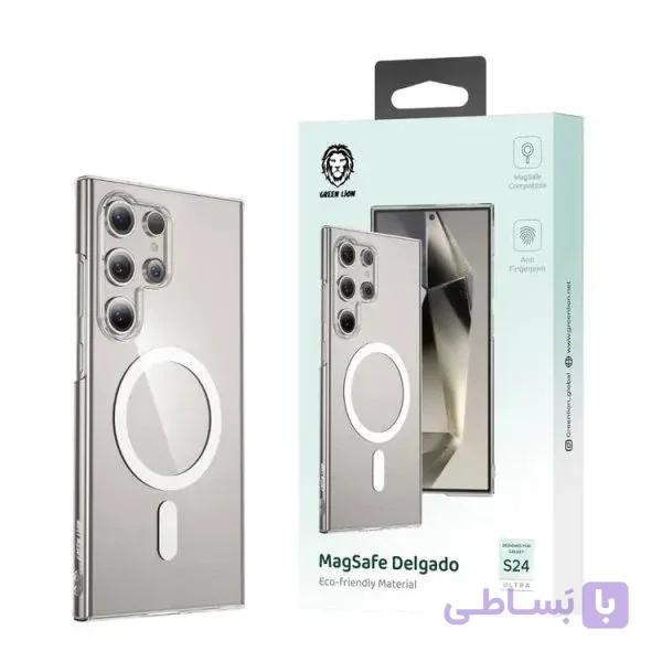 قاب مگ سیف دلگادو اس 24 اولترا Green Magsafe Delgado S24Ultra - آیدو