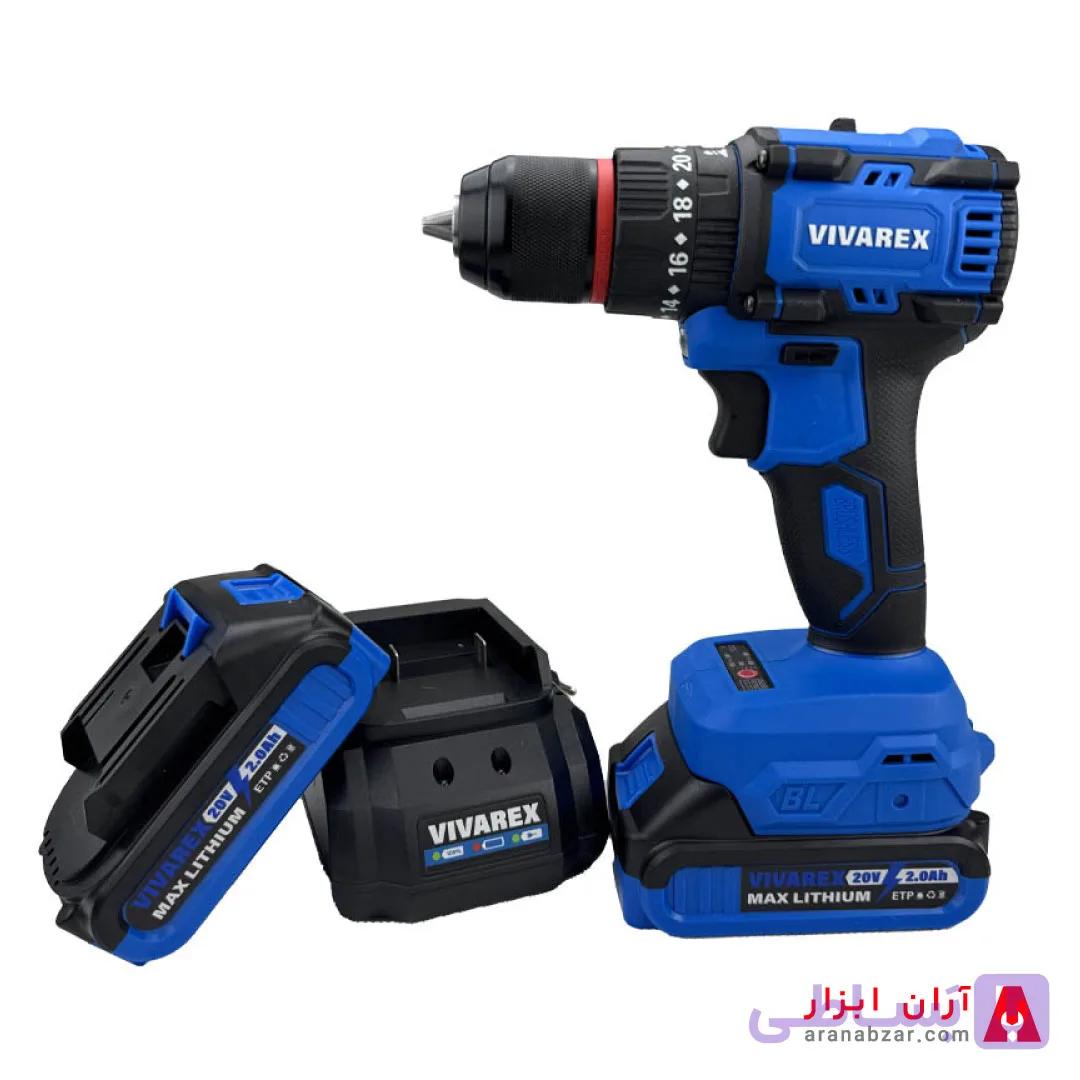 دریل شارژی چکشی 2 باطری موتور براشلس ویوارکس مدل LBI-V0102RV — تصویر 1