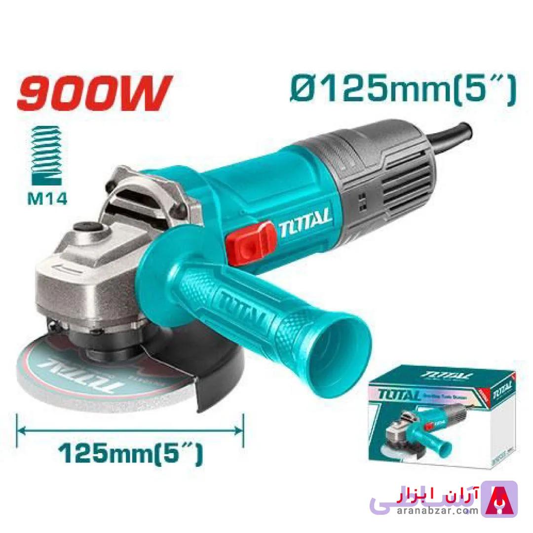 مینی فرز توتال مدل TG10912556 توان ۹۰۰ وات دیمر دار سایز ۱۲۵ میلیمتر — تصویر 1