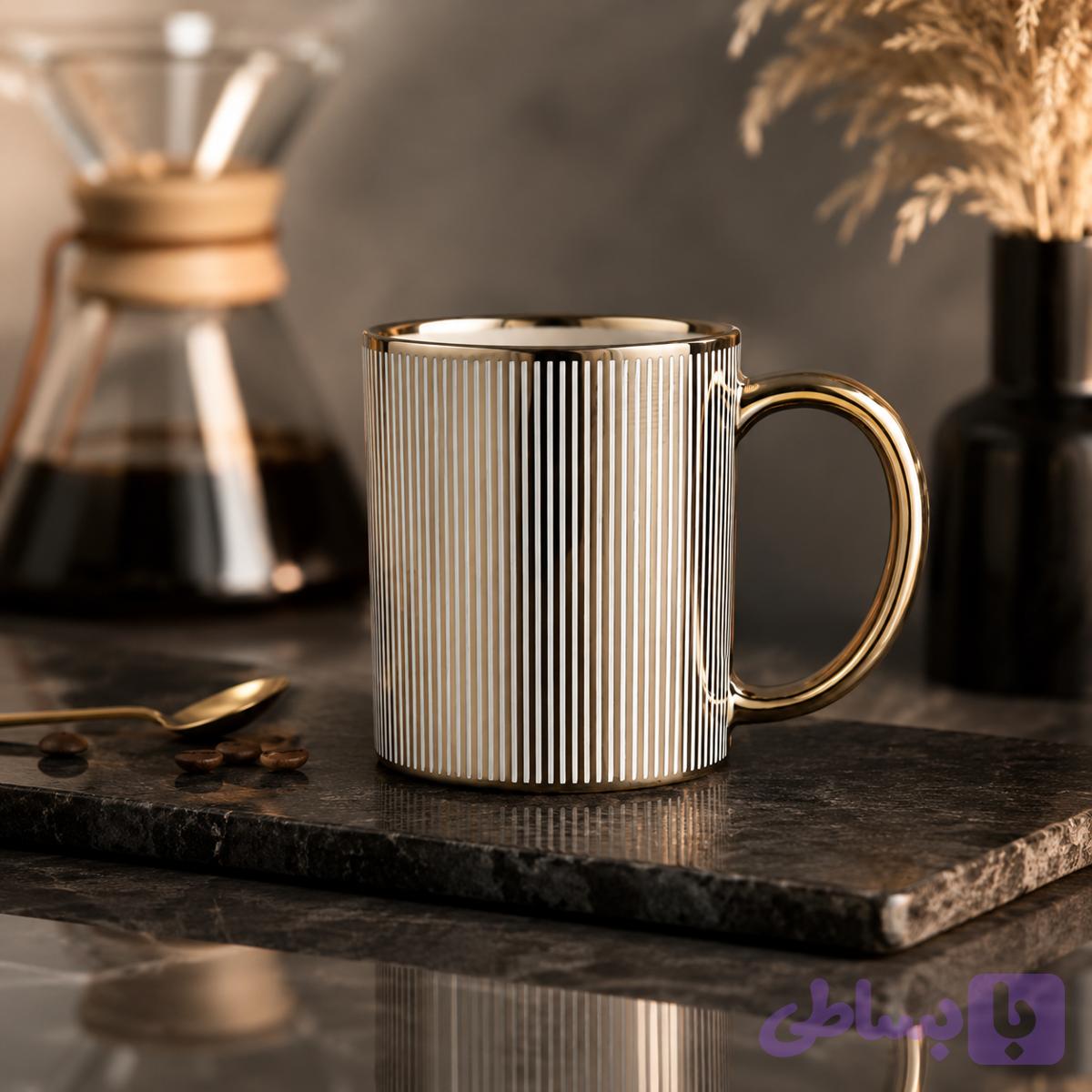 ماگ لاکچری VELVET GOLD — تصویر 1