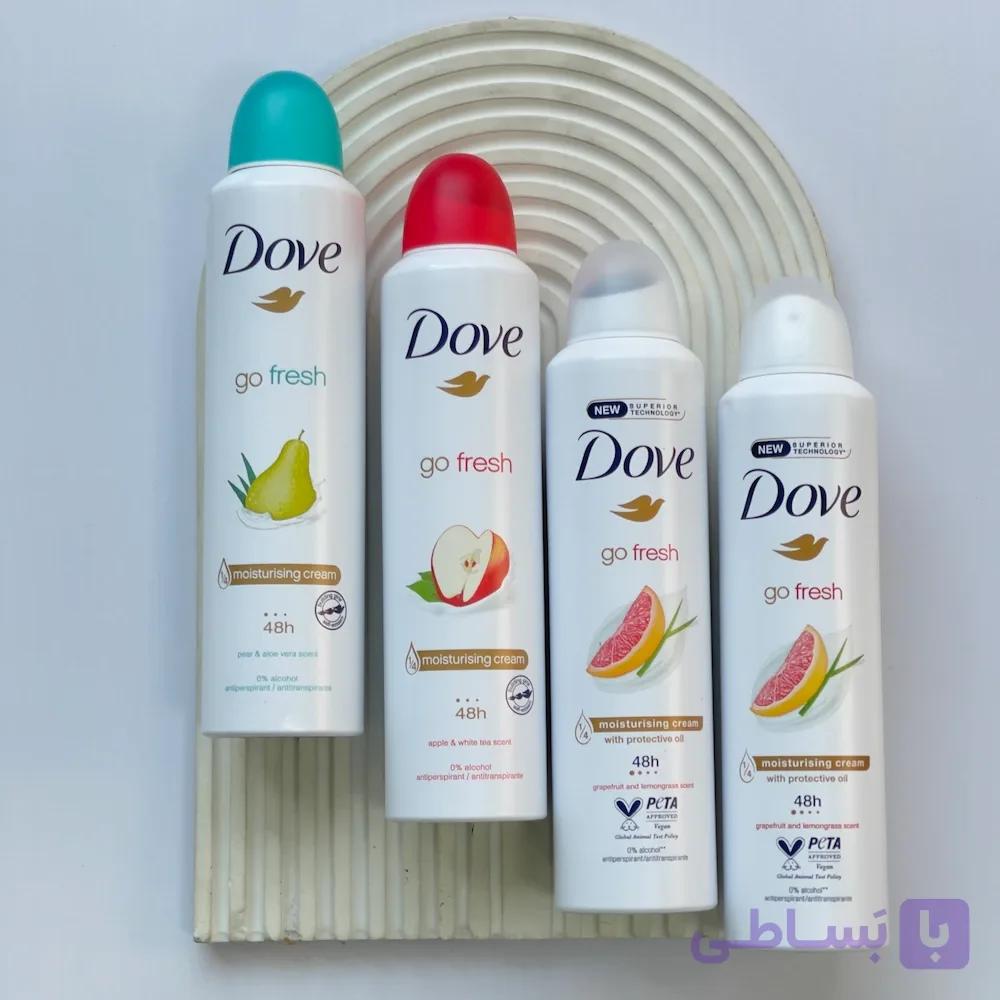 اسپری ضد تعریق داو با رایحه ماندگار 250 میلی لیتر | DOVE Original & Fresh Care Deodorant Spray — تصویر 1