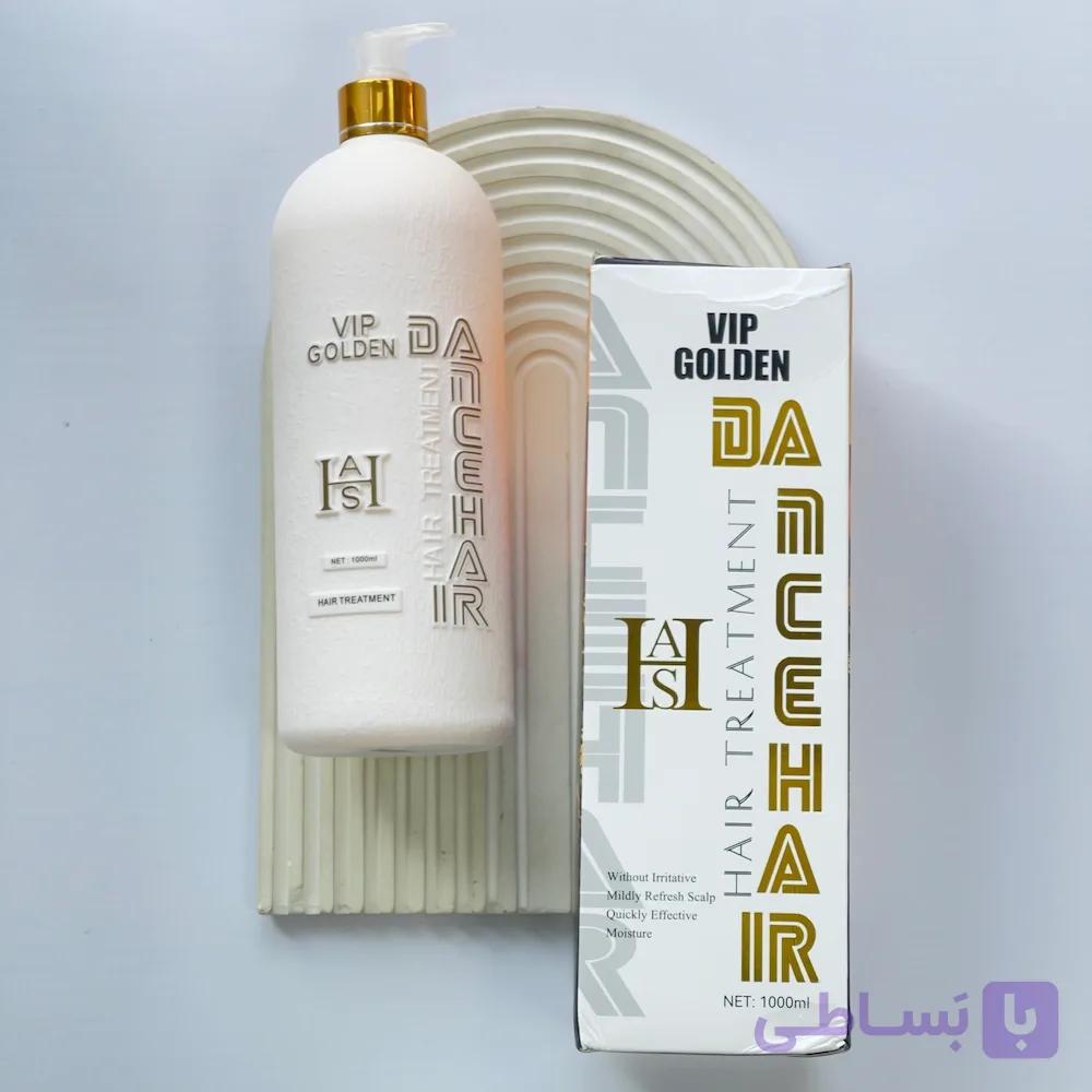 ماسک مو دنس هیر مدل VIP Golden حجم 1000 میلی‌لیتر؛ مناسب موهای آسیب‌دیده و وز | DANCE HAIR VIP GOLDEN HAIR MASK — تصویر 1