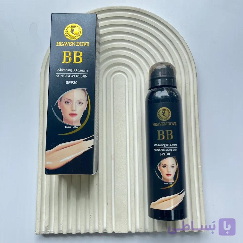 اسپری بی‌ بی کرم و ضد آفتاب هیون داو سفید کننده فوری SPF30 حجم 150 میل | HEAVEN DOVE Whitening BB Cream & Sunscreen Spray