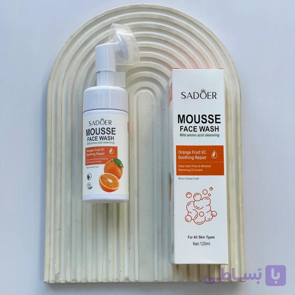 فوم شستشو صورت ضدلک سادور مدل ویتامین C حجم 120 میلی‌لیتر، مناسب انواع پوست | SADOER Vitamin C Facial Cleansing Foam 120 ml