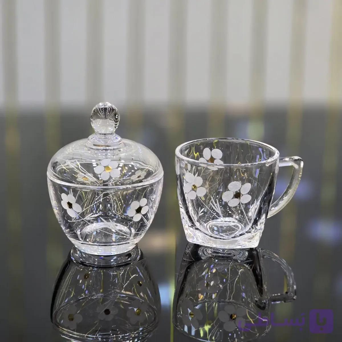 فنجان و قندان شکوفه | ست پذیرایی شیک و لوکس کد 392 — تصویر 1