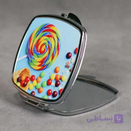 آینه آرایشی مربع قوس دار طلایی — تصویر 1