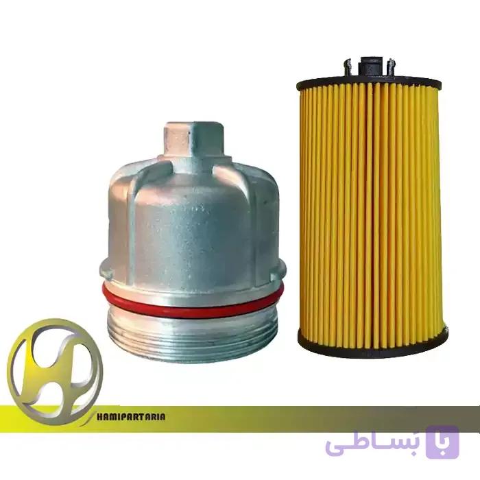 پک درپوش فیلتر روغن سمند EF7 و دنا با فیلتر روغن و اورینگ سیلیکونی — تصویر 1