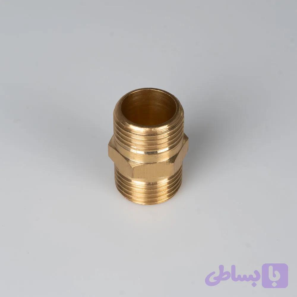 مغزی دو سر دنده برنجی 1/2 تکتا