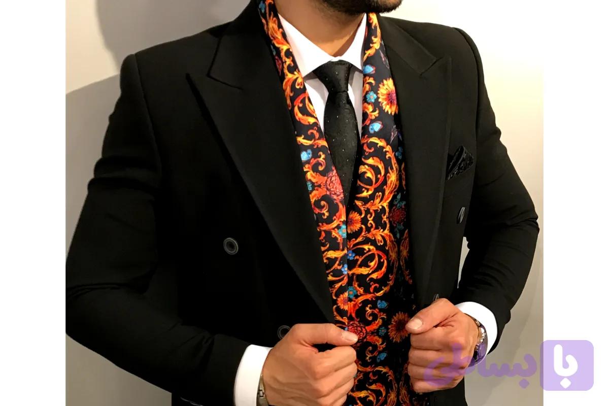 شال گردن سلطنتی ابریشمی چهارفصل