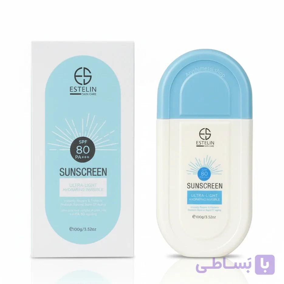 کرم ضد آفتاب استلین Estelin با SPF80 حجم 100ml — تصویر 1