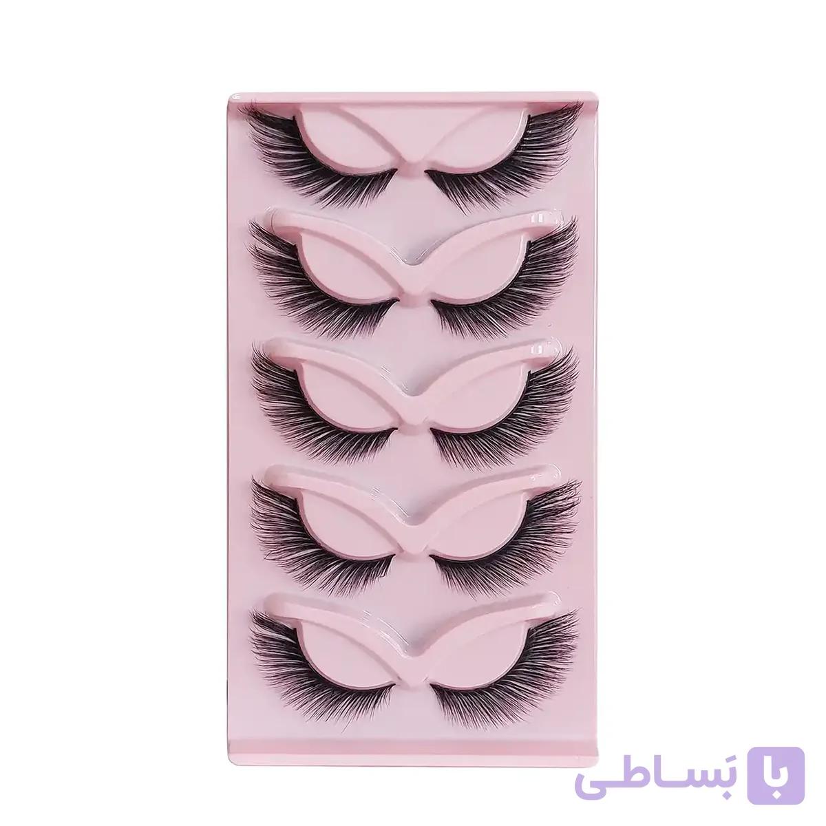 مژه روباهی یا چشم گربه‌ ای مدل M11 بسته 5 جفتی