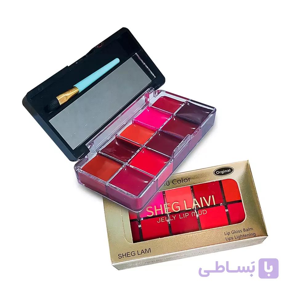 پالت رژلب و رژگونه جامد شیگلم SHEGLAM مدل 10 رنگ