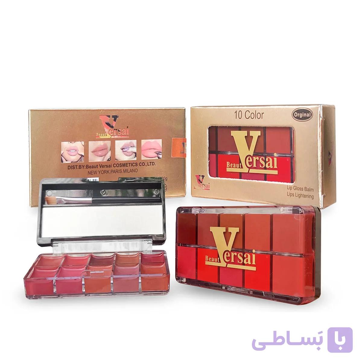 پالت رژلب ورسای Versai | فوق العاده جذاب با رنگ طبیعی – 10 رنگ