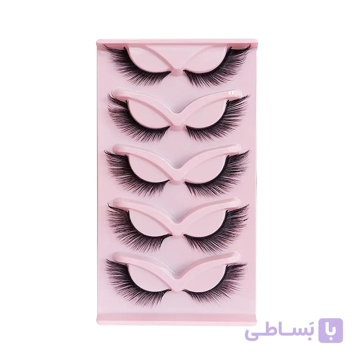 مژه روباهی یا چشم گربه‌ ای مدل M12 بسته 5 جفتی