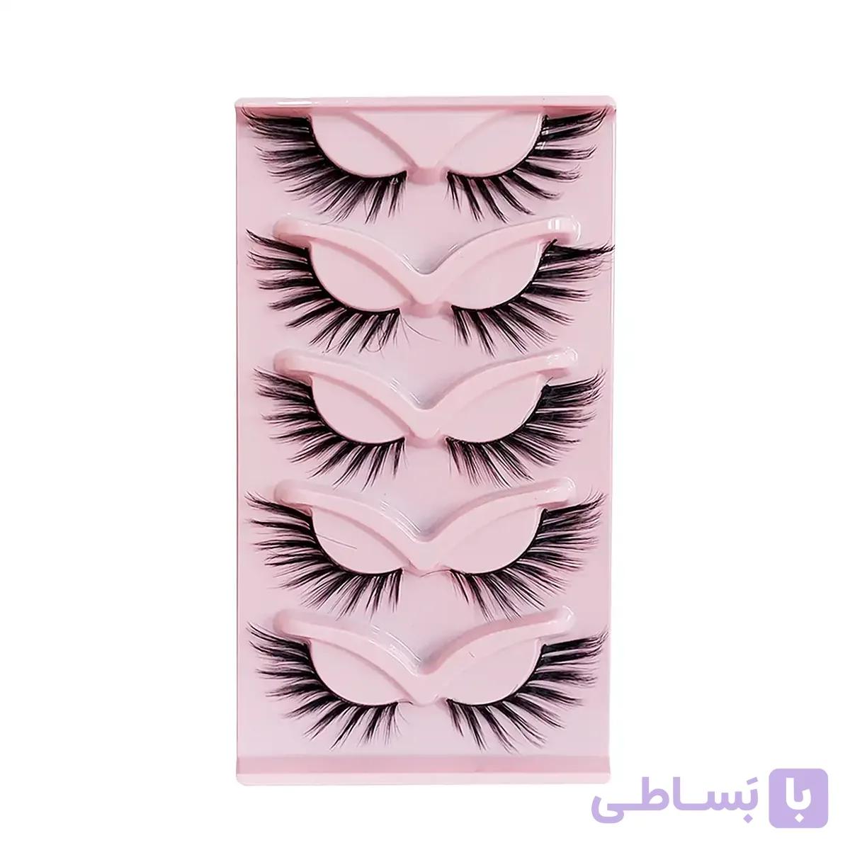 مژه روباهی یا چشم گربه‌ ای مدل M01 بسته 5 جفتی