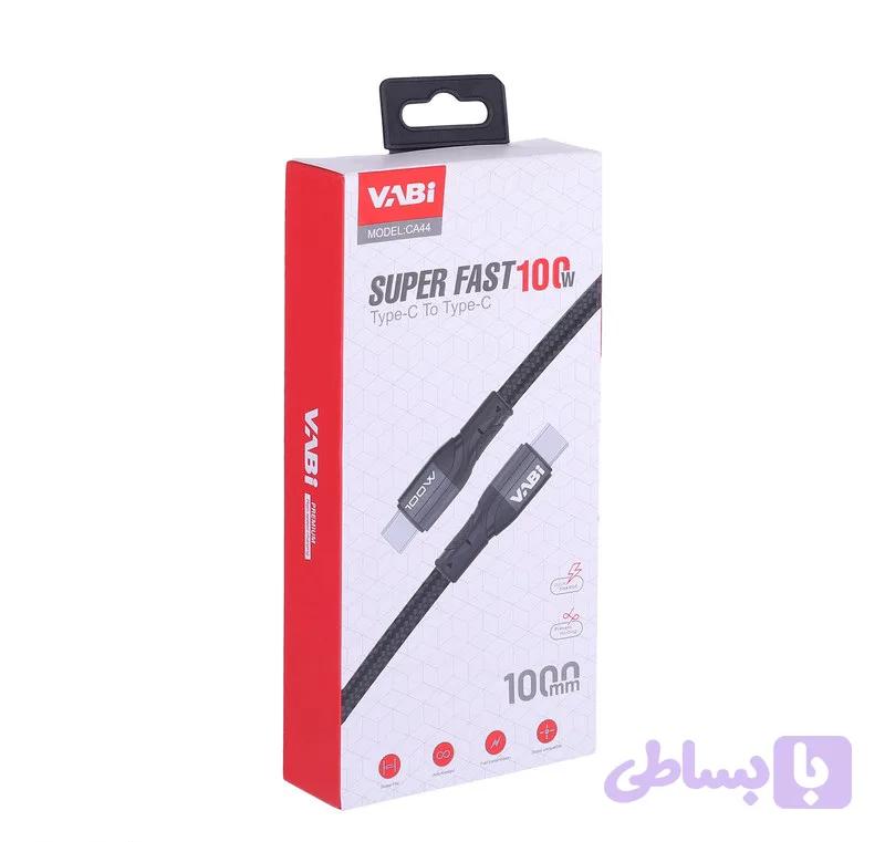 کابل شارژ دوسر تایپ سی وابی (Vabi) مدل CA44 – طول ۱ متر