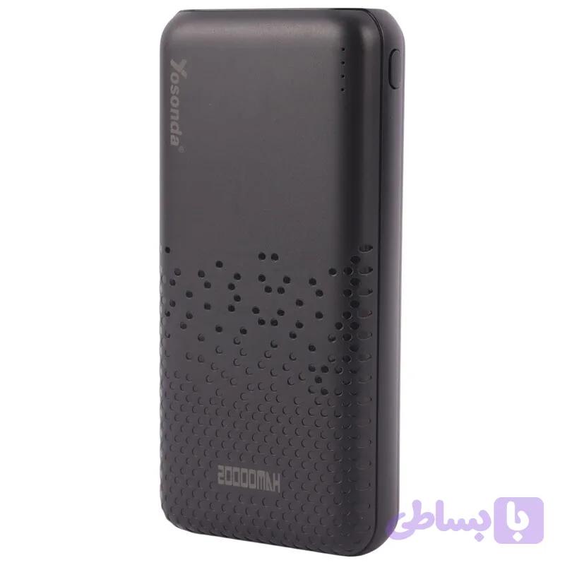 پاوربانک یوسوندا مدل A167 – ظرفیت ۲۰۰۰۰ mAh، دو خروجی USB