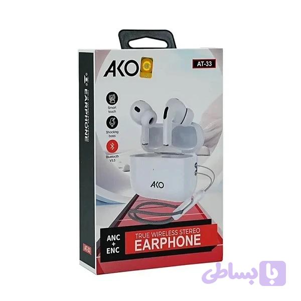 ایرپاد بی سیم آکو AKO AT33 بلوتوثی سبک با کیس شارژ و اتصال سریع