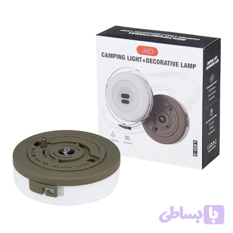 چراغ کمپینگ و ریسه آکو مدل LED-3 | روشنایی همه جانبه برای سفر و طبیعت گردی