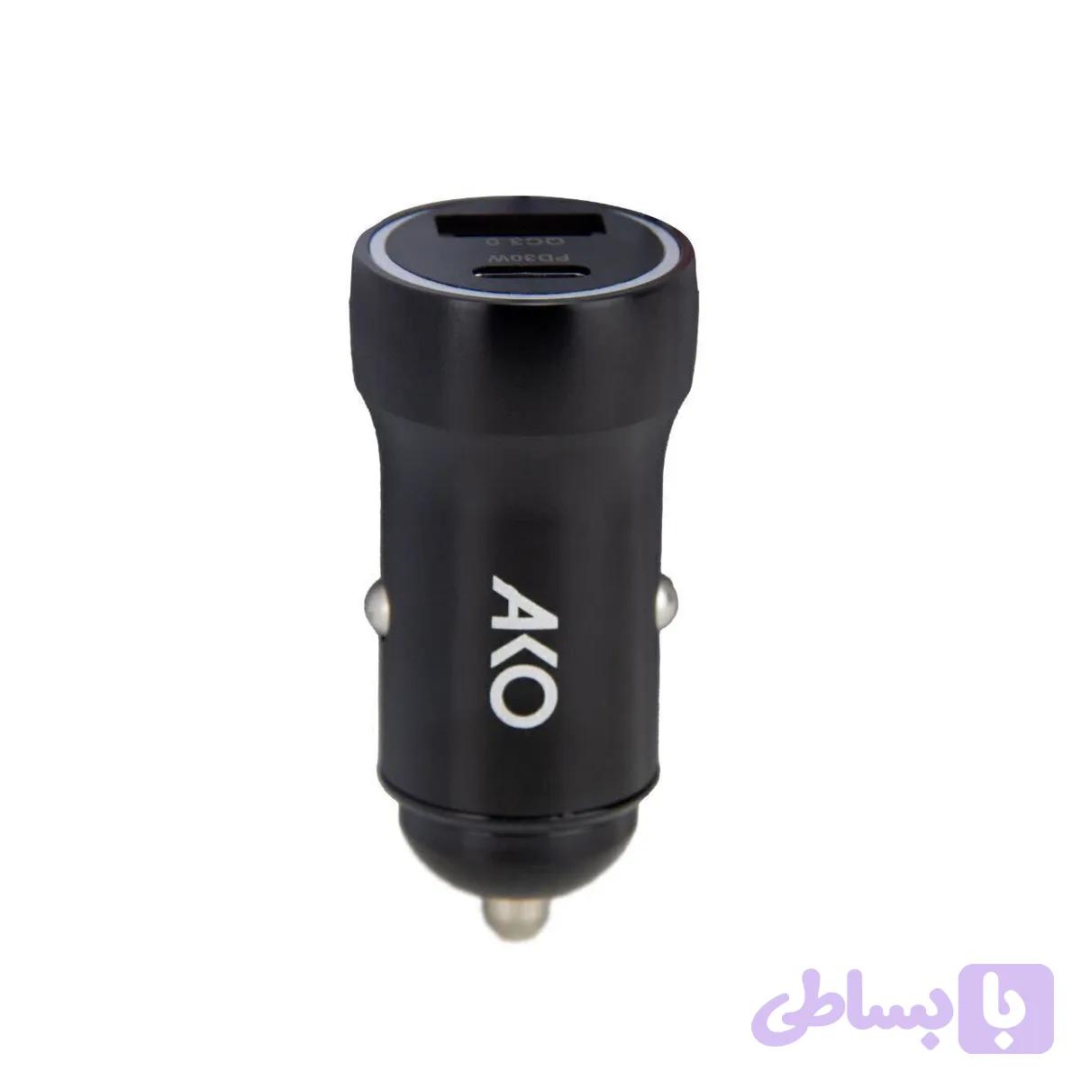 شارژر فندکی آکو مدل AC-C9 – فست شارژ ۳۰ وات با دو پورت