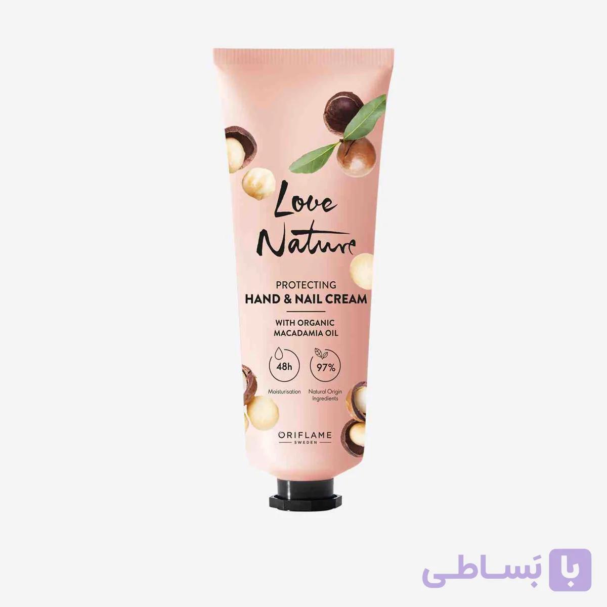 کرم دست و ناخن محافظت کننده لاو نیچر با روغن ماکادمیا  41335 — تصویر 1