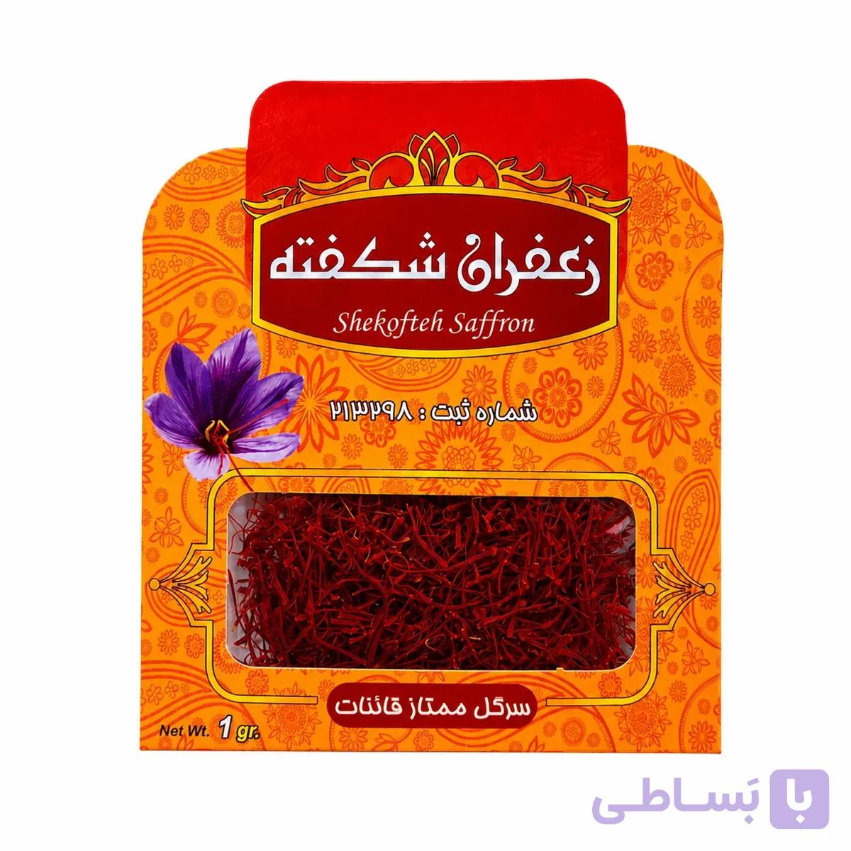 زعفران سرگل پاکتی شکفته-1گرم