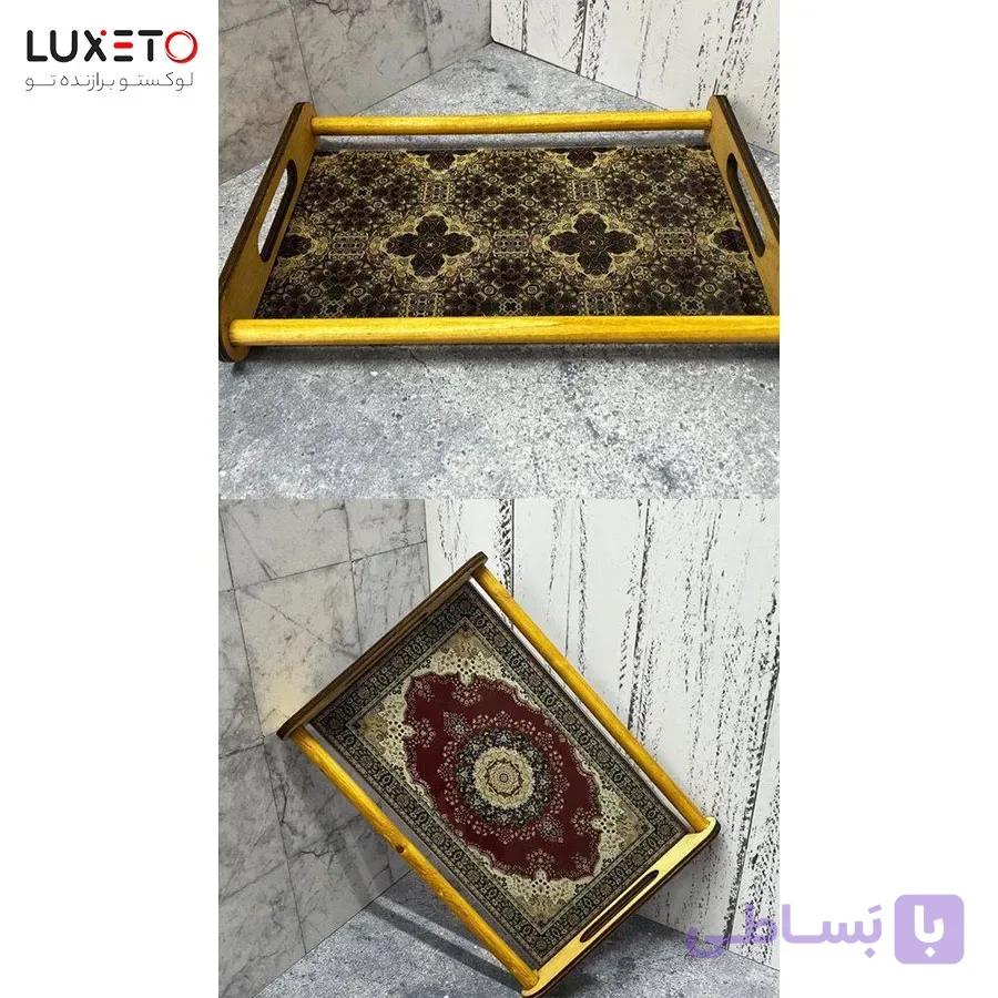 سینی شیشه ای قالیچه — تصویر 1