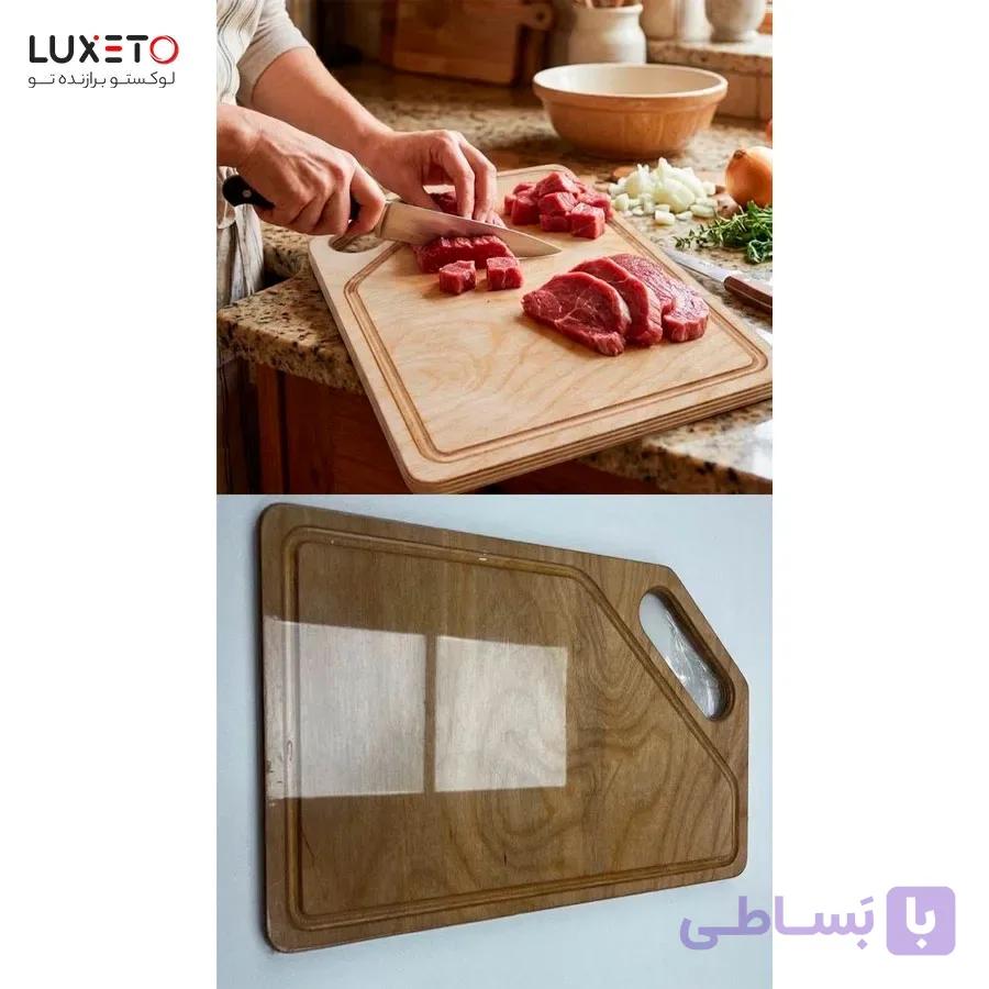 تخته گوشت مورب چوبی