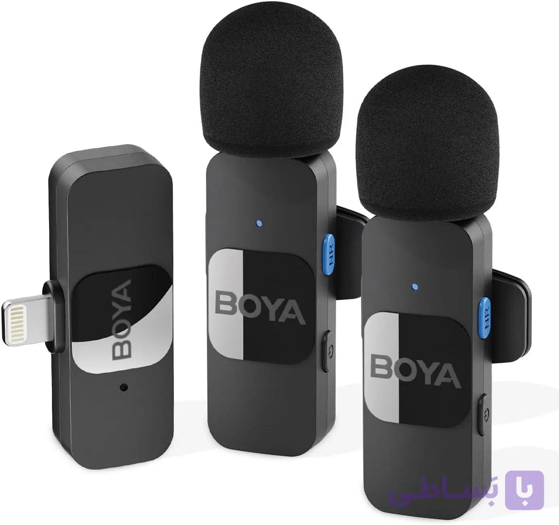 میکروفون وایرلس آیفون BOYA BY-V2 – حرفه‌ای برای ضبط صدا و ولاگ - bambigadget