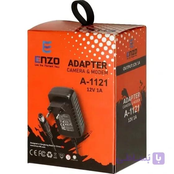 آداپتور انزو مدل A-1121 ظرفیت ۱۲ ولت ۱ آمپر — تصویر 1