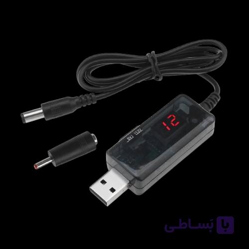 کابل تبدیل USB پاوربانکی به 9V و 12V برای برق اضطراری مودم دارای نمایشگر — تصویر 1