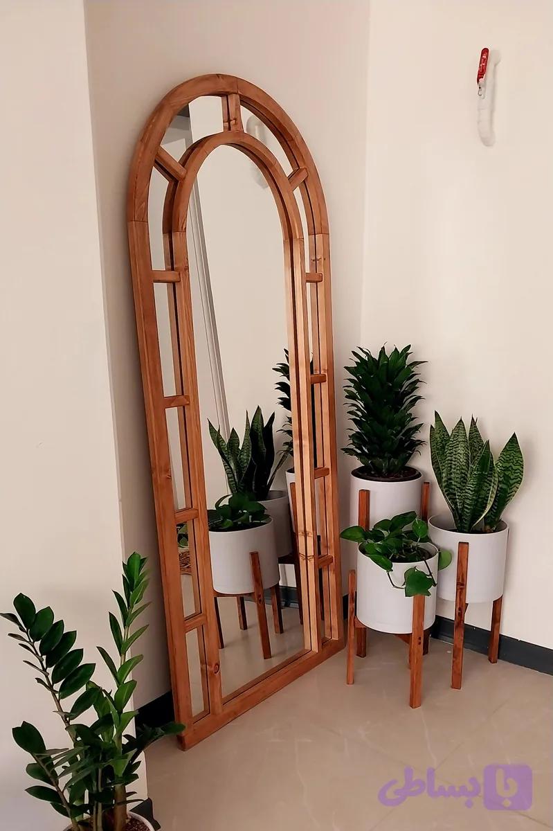 آینه چوبی طرح پنجره