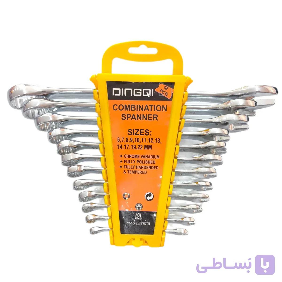 ست آچار یک‌سر رینگ یک‌سر تخت دینگشی DINGQI مدل ۱۲ پارچه — تصویر 1