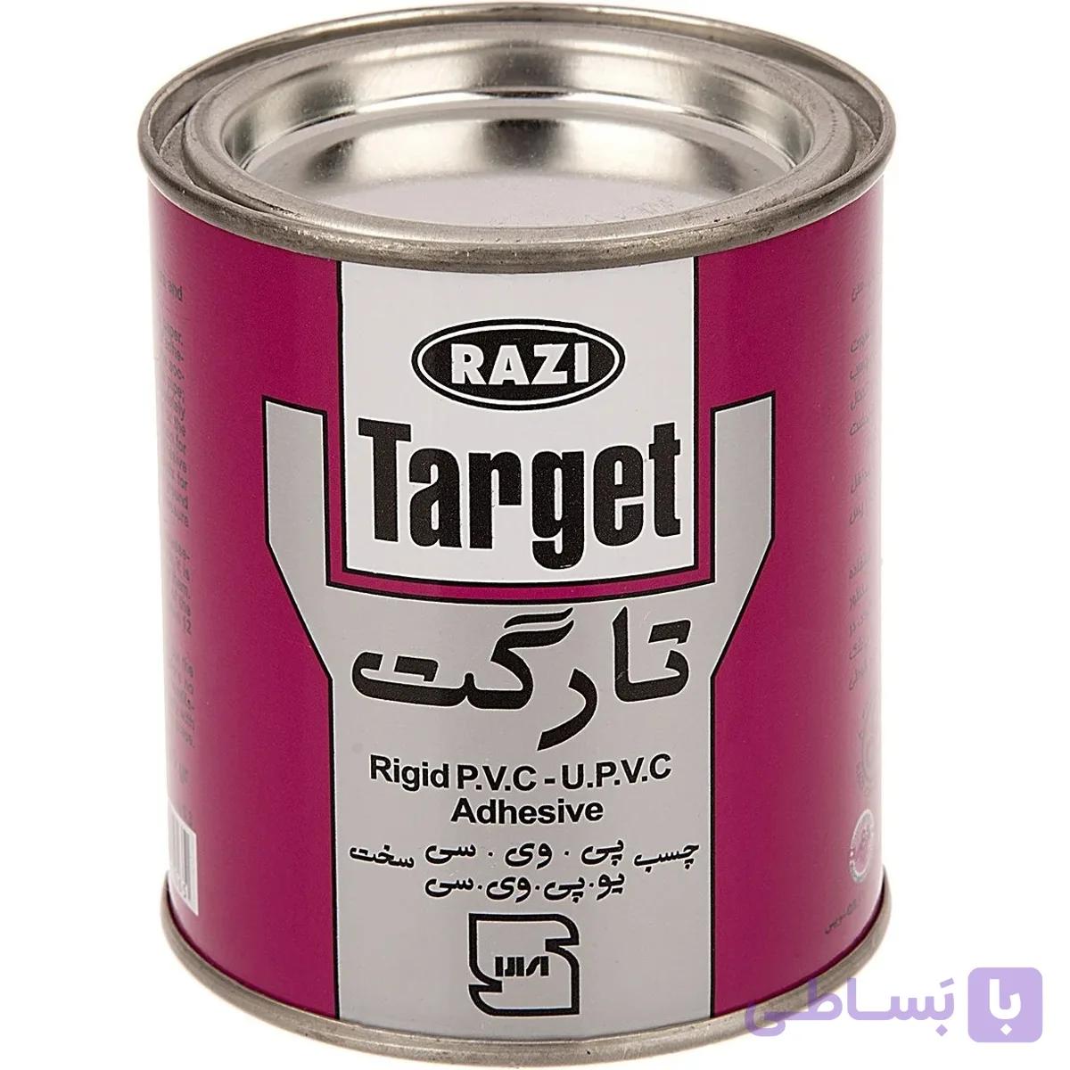 چسب پی وی سی سخت تارگت رازی مدل PVC-UPVC Adhesive مناسب لوله و اتصالات