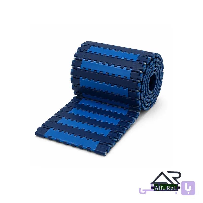 و قیمت انواع تسمه نقاله پلاستیکی (مدولار) ساخته شده از PP، POM و PE. مناسب برای خطوط شستشو، هدایت بطری و صنایع غذایی | آلفارول.